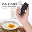 Milk Frother, Electric Stainless Steel Egg Blender, Whipped Cream for Home Kitchen Coffees, Smoothies (black)