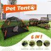 6 IN 1 Cat Tent Tunnel Dog House Pet Cage Playpen Enclosure Puppy Rabbit Ferret Fence Pen Outdoor Indoor Portable Exercise Playhouse
