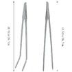 2 Pcs Feeding Tongs,Aquarium Tweezers Stainless Steel Straight and Curved Tweezers Set 27cm/10.6 inches Aquascaping Tools for Hold Worms,Reptiles,Lizards,Bearded Dragon (Silver)