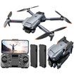 Brushes Obstacle Avoidance 4K HD Drone Optical Flow Hovering with Flagship Five Camera Flodable Quadcopter-2 batteries
