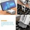 Keyboard 8 in 1 Electronic Cleaner Kit, Keyboard Cleaning Brush Earbud Cleaner Laptop Screen Sprayer for Phone Computer Pc Headphone Tv Tablet Eyeglasses White Headphones