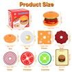 Wooden Sandwich Stacking Toys, Montessori Toys with Flash Cards Burger  Food Early Educational Preschool Study for Birthday Gift Xmas Party School