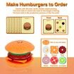 Wooden Sandwich Stacking Toys, Montessori Toys with Flash Cards Burger  Food Early Educational Preschool Study for Birthday Gift Xmas Party School