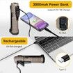 Rechargeable LED Work Light, Automotive Foldable USB Portable Flashlight Work Light for Mechanic, Repair, Camping