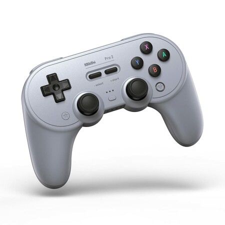 8BitDo Pro 2 Bluetooth Controller for Switch,PC,Android,Steam Deck,Gaming Controller for iPhone,iPad,macOS and Apple TV (Grey)