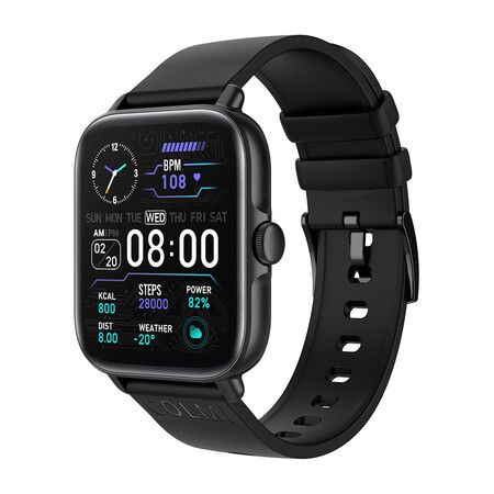 P28 Plus Smart Sports Watch 1.69'' TFT Full-touch Screen Call Health Monitor Multiple Sports Mode Long Battery Life Compatible with Android iOS (Black)