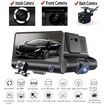 Dash Cam 1080P 3 Channel Front Inside Rear Camera Recorder Night Vision Loop Recording G-Sensor Parking Monitor 4inch Touch Screen