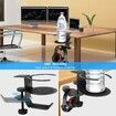 2 in 1 Desk Cup Holder and Headphone Hanger, Anti-Spill Cup Holder for Desk Table in Office and Home (Black)