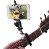 Smartphone Guitar Capo, Android and iPhone Compatible Dock Headstock Neck Clamp for Electric or Acoustic Guitars