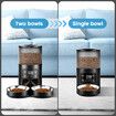 6L Automatic Pet Feeder Auto Timed Dog Cat Dry Food Dispenser Smart Puppy Feeding 2 Way Splitter 2 Bowls Touch Screen Voice Recorder