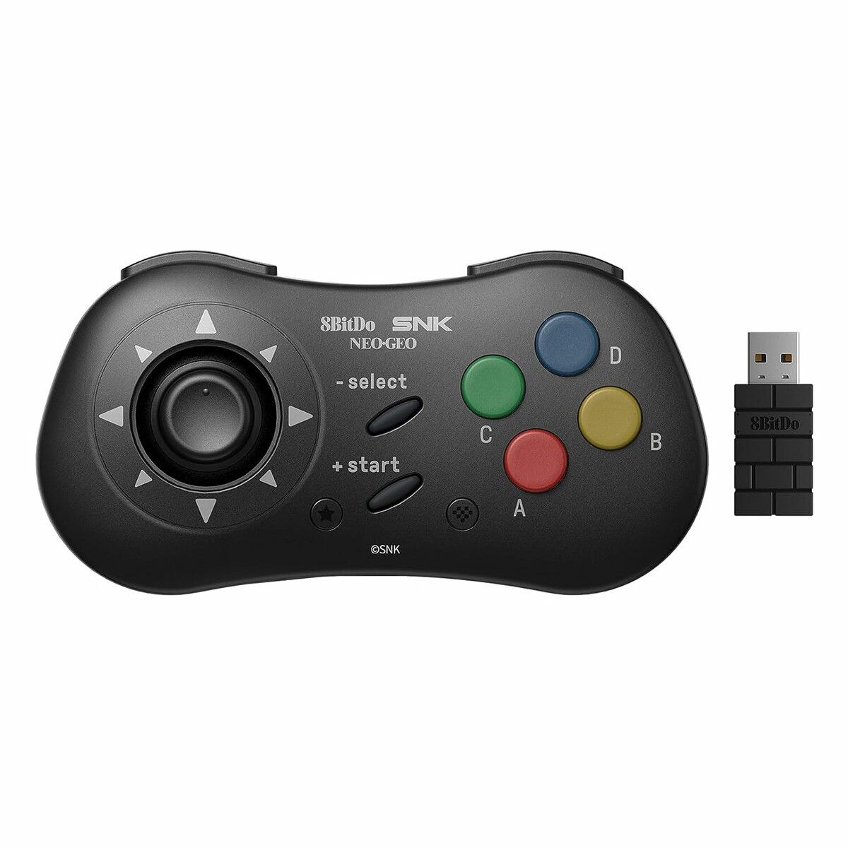 8Bitdo NEOGEO Wireless Controller for Windows, Android, and NEOGEO mini with Classic Click-Style Joystick  (Black Edition)