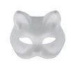 Cat Mask White Paper Blank Hand Painted Face Mask (Pack of 3)