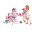 Doll Dream House Playhouse Furniture Princess Castle Toys Plastic Fairy Play Dollhouse Townhouse 15 Rooms 4 Storeys