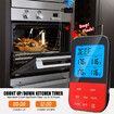 Wireless Meat Thermometer, 2 probes Instant Read Waterproof Cooking Meat Temperature Meter for Cooking, BBQ, Oven