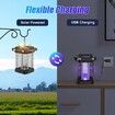 Insect Killer, Solar Charged Electric Mosquito Trap UV Mosquito Trap for Bedroom Dorm Garden Camping