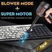 Compressed Air Duster and Mini Vacuum Keyboard Cleaner, Cordless Blower Computer, Car Cleaning Kit