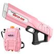 Electric Water Soaker Gun Automatic Squirt Toy Pool Party Beach Outdoor High Capacity 2500ML for Kid Adult Pink