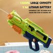 Electric Water Gun Soaker Squirt High Capacity 1100ml Automatic Gift for Kid Adults Pool Party Beach Outdoor Green