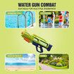 Electric Water Gun Soaker Squirt High Capacity 1100ml Automatic Gift for Kid Adults Pool Party Beach Outdoor Green