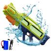 Electric Water Gun Soaker Squirt High Capacity 1100ml Automatic Gift for Kid Adults Pool Party Beach Outdoor Green