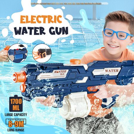 Electric Water Gun Super Soaker Squirt Toy 1700ML High Capacity Automatic Kids Adult Gift Pool Beach Outdoor Party