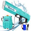 Electric Water Soaker Gun Automatic Squirt Toy Pool Party Beach Outdoor High Capacity 2500ML for Kid Adult Blue