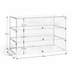 Cupcake Display Cabinet Acrylic Cake Bakery Shelf Unit Case 3 Tier Stand Model Donut Muffin Pastry Toy Showcase Retail Countertop Clear 5mm