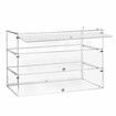 Cupcake Display Cabinet Acrylic Cake Bakery Shelf Unit Case 3 Tier Stand Model Donut Muffin Pastry Toy Showcase Retail Countertop Clear 5mm