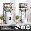 3-Tier Over Toilet Shelf Rack Freestanding Bathroom Organiser Washer Dryer Laundry Storage Shelves Unit Washing Machine Airing Space Saver