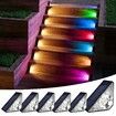 Solar Step Lights Waterproof LED,Warm White & RGB Color Changing Deck Lights Solar Powered,Triangle-Shaped Solar Stair Lights for Outside Patio Decor,Decks,Porch,Backyard,Yard (6 Pack)