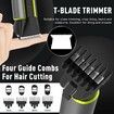 4 in 1 Adjustable Beard Trimmer for Men Cordless Hair Mustache Trimmer with Precision Dial Waterproof Hair Clipper Shaver Grooming