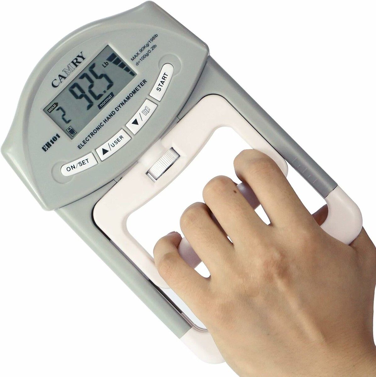 Digital Hand Dynamometer Grip Strength Measurement Meter Auto Capturing Electronic Hand Grip Power 198 Lbs / 90 Kgs