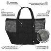 8 Pockets Summer Beach Mesh Bag Large Capacity Swimsuit Storage Shoulder Bag Waterproof Underwear Pocket Beach Tote Bag