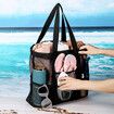 8 Pockets Summer Beach Mesh Bag Large Capacity Swimsuit Storage Shoulder Bag Waterproof Underwear Pocket Beach Tote Bag