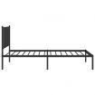 Metal Bed Frame with Headboard Black 92x187 cm Single