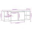 TV Cabinet White 130x35x50 cm Engineered Wood