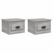 Wall-mounted Bedside Cabinets 2 pcs Grey Sonoma 41.5x36x28cm