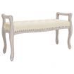 Bench Beige 110x45x60 cm linen