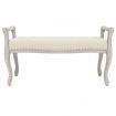 Bench Beige 110x45x60 cm linen