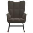 Rocking Chair Dark Grey Velvet