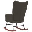 Rocking Chair Dark Grey Velvet