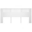 Headboard Cabinet White 220x18.5x104.5 cm