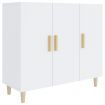 Sideboard High Gloss White 90x34x80 cm Engineered Wood