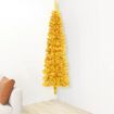 Slim Artificial Half Christmas Tree with Stand Gold 240 cm