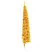 Slim Artificial Half Christmas Tree with Stand Gold 240 cm