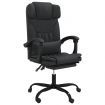 Reclining Office Chair Black Faux Leather