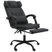 Reclining Office Chair Black Faux Leather