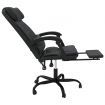 Reclining Office Chair Black Faux Leather