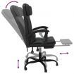 Reclining Office Chair Black Faux Leather