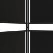 4-Panel Room Divider Black 200x180 cm Fabric